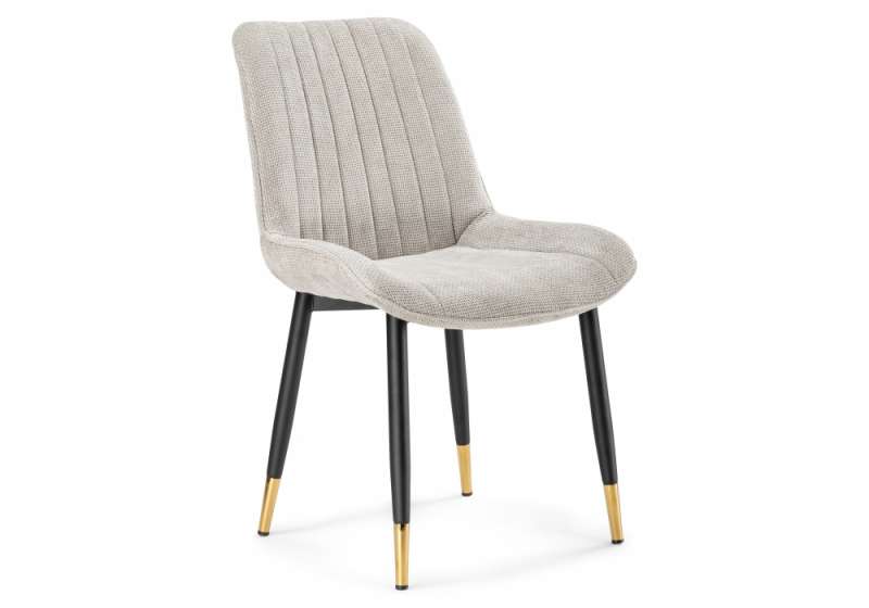 Стул на металлокаркасе Seda 1 latte / black / gold (52x49x86). 