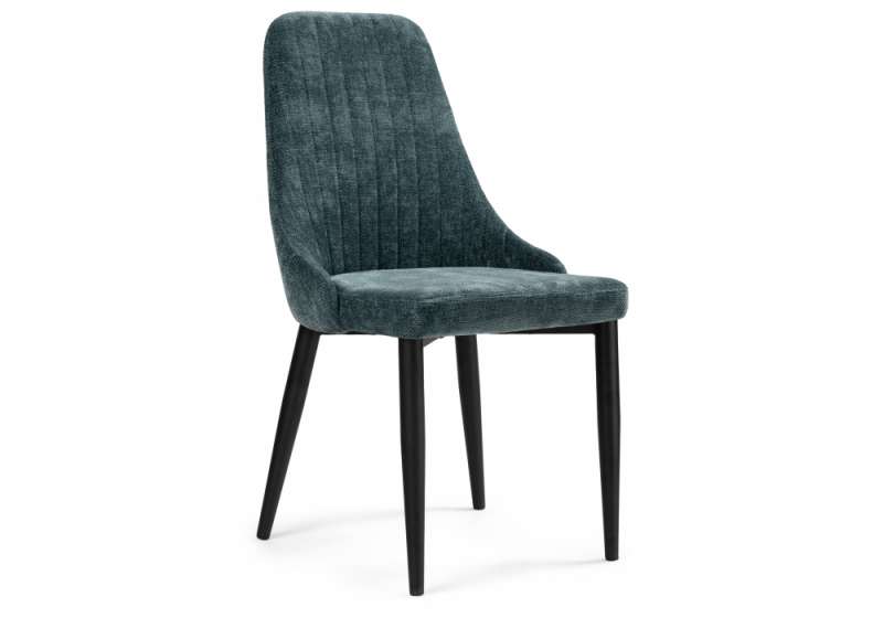 Стул на металлокаркасе Kora sea wave / black (47x57x89). 