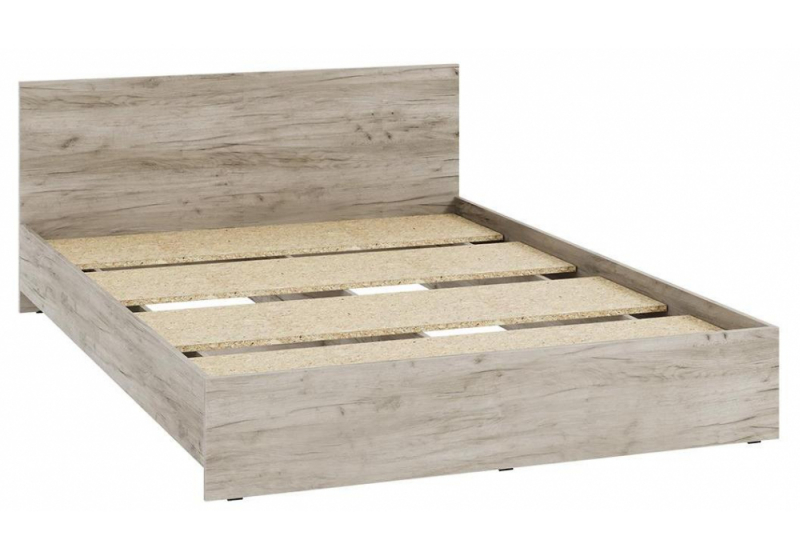 Кровать Адайн КР-140 140х200 дуб крафт серый / дуб крафт серый (143,5x70). 