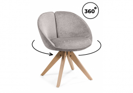 Стул деревянный Anabel светло-серый / бук (64x56x78)