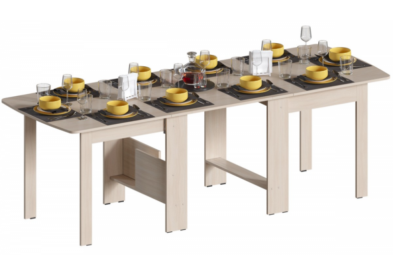 Стол деревянный раздвижной ДЕР СтК-7 дуб молочный (34,2x78,5). 