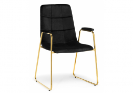 Стул на металлокаркасе black / gold (57x56x88)