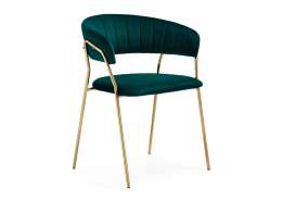 Стул на металлокаркасе Kamelia 1 green / gold (60x52x79)